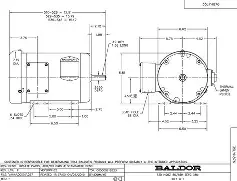 Baldor M3558 AC Motor 2HP Variant L
