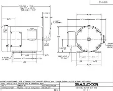 Baldor M3558 AC Motor 2HP Variant N