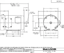 Baldor M3558 AC Motor 2HP Variant W