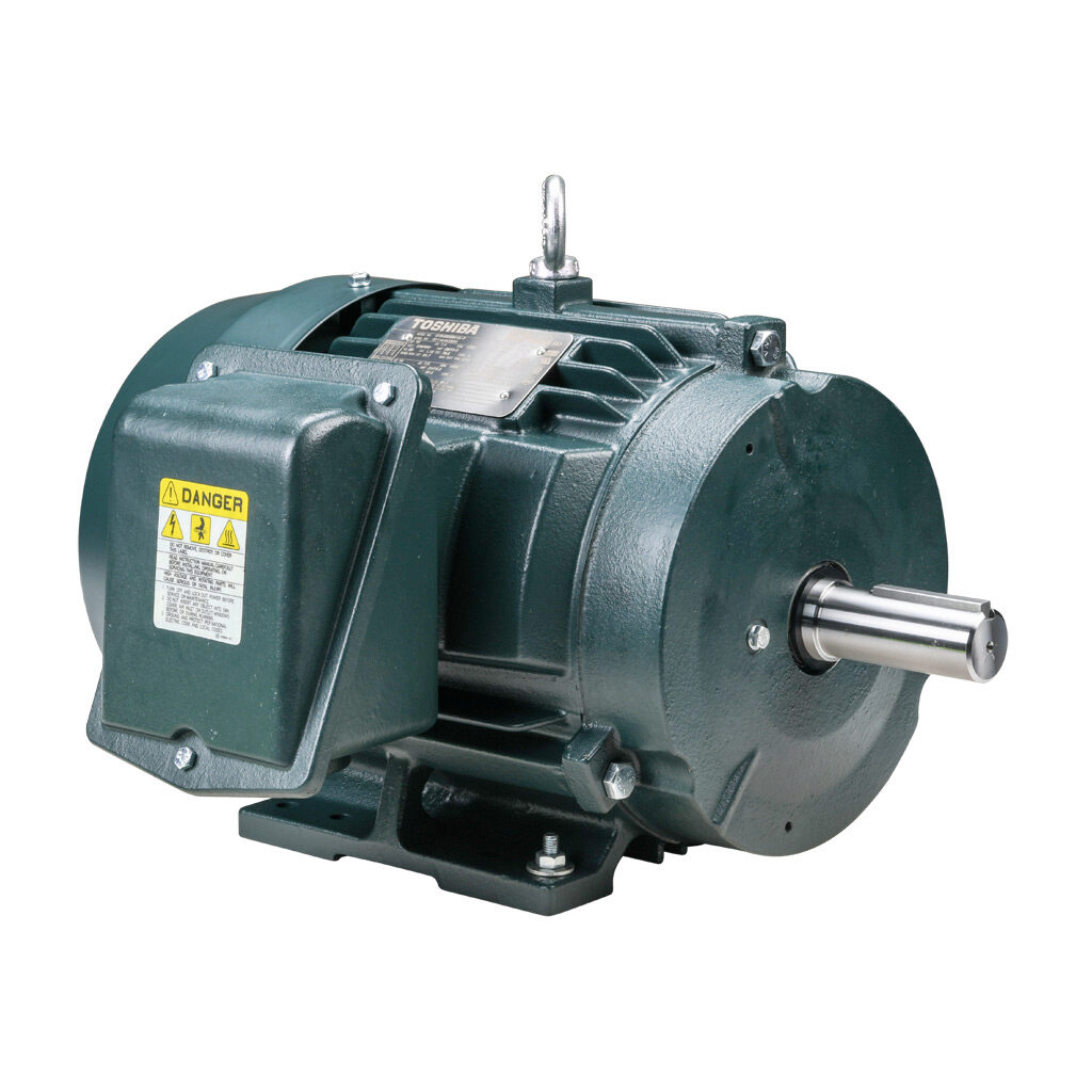 0104SDSR41A-P - Toshiba SD premium efficiency AC induction motor, high-performance inverter duty and severe duty, 10hp, 3-phase, 230/460 VAC, 1800rpm, TEFC, NEMA 215T frame, cast iron, rigid base mount.