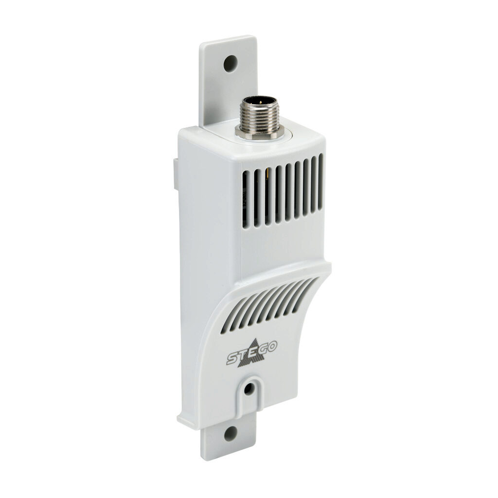 014112-00 - Stego Smart Sensor temperature/humidity sensor, -40 to 140 deg F, 0 to 100% RH, IO-Link output, 35mm DIN rail or panel mount, M12 axial male A-coded 4-pin.