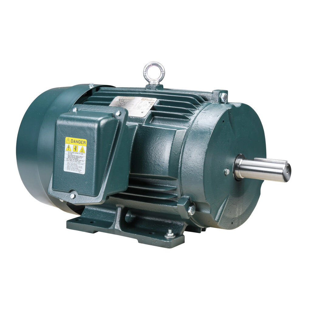 0154SDSR41A-P - Toshiba SD premium efficiency AC induction motor, high-performance inverter duty and severe duty, 15hp, 3-phase, 230/460 VAC, 1800rpm, TEFC, NEMA 254T frame, cast iron, rigid base mount.