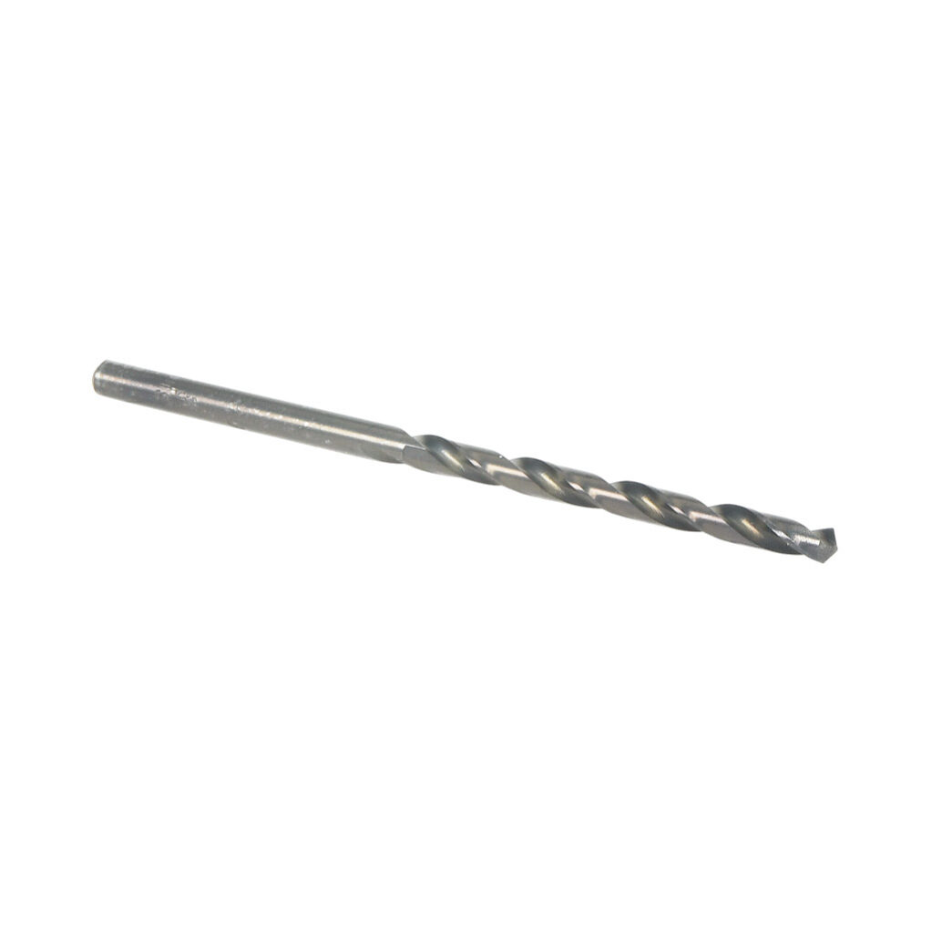 01720 - Viking jobber-length drill bit, wire number size 29, split point, high-speed steel (HSS), black oxide finish, round shank, 2.9in (74mm) overall length. Package of 10.