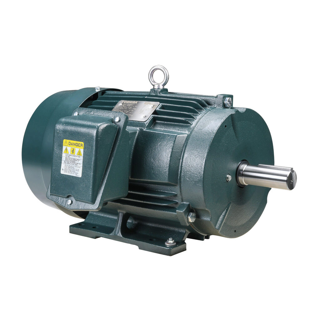 0202SDSR41A-P - Toshiba SD premium efficiency AC induction motor, high-performance inverter duty and severe duty, 20hp, 3-phase, 230/460 VAC, 3600rpm, TEFC, NEMA 256T frame, cast iron, rigid base mount.