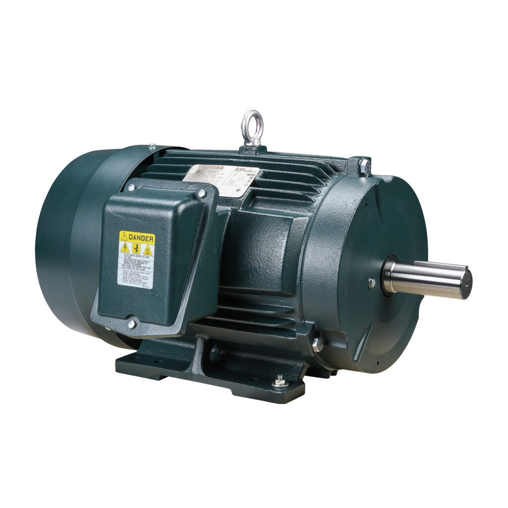 0204SDSR41A-P - Toshiba SD premium efficiency AC induction motor, high-performance inverter duty and severe duty, 20hp, 3-phase, 230/460 VAC, 1800rpm, TEFC, NEMA 256T frame, cast iron, rigid base mount.