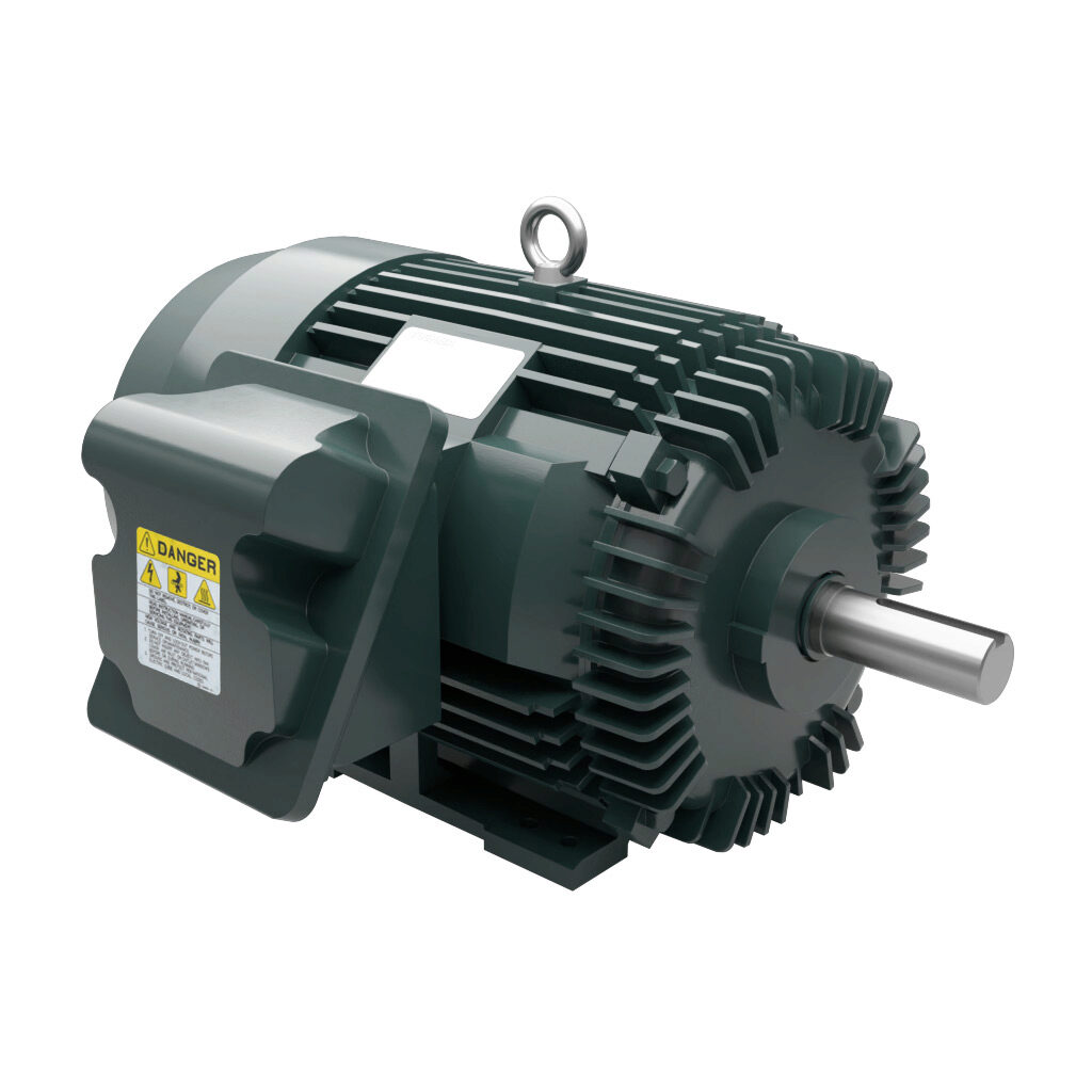 0206SDSR41A-P - Toshiba SD premium efficiency AC induction motor, high-performance inverter duty and severe duty, 20hp, 3-phase, 230/460 VAC, 1200rpm, TEFC, NEMA 286T frame, cast iron, rigid base mount.