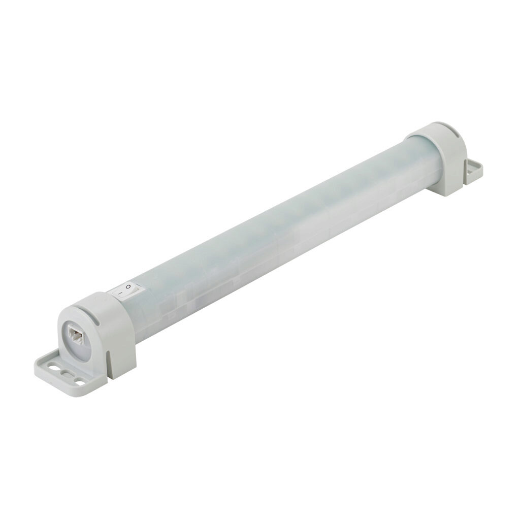 021000-00 - Stego Varioline LED enclosure light, 100-240 VAC operating voltage, on/off switch, 15.6in length, 1080 lm, screw mount, 2-pole plug with snap lock, 11W, IP20.