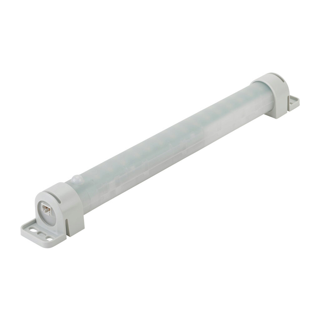 021100-00 - Stego Varioline LED enclosure light, 100-240 VAC operating voltage, motion sensor switch, 15.6in length, 1080 lm, screw mount, 2-pole plug with snap lock, 11W, IP20.