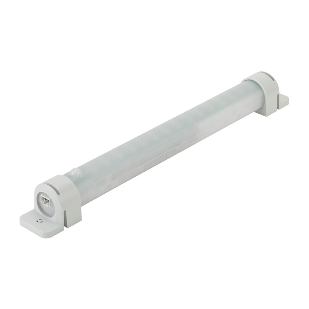 021100-30 - Stego Varioline LED enclosure light, 100-240 VAC operating voltage, motion sensor switch, 15.6in length, 1080 lm, magnet mount, 2-pole plug with snap lock, 11W, IP20.