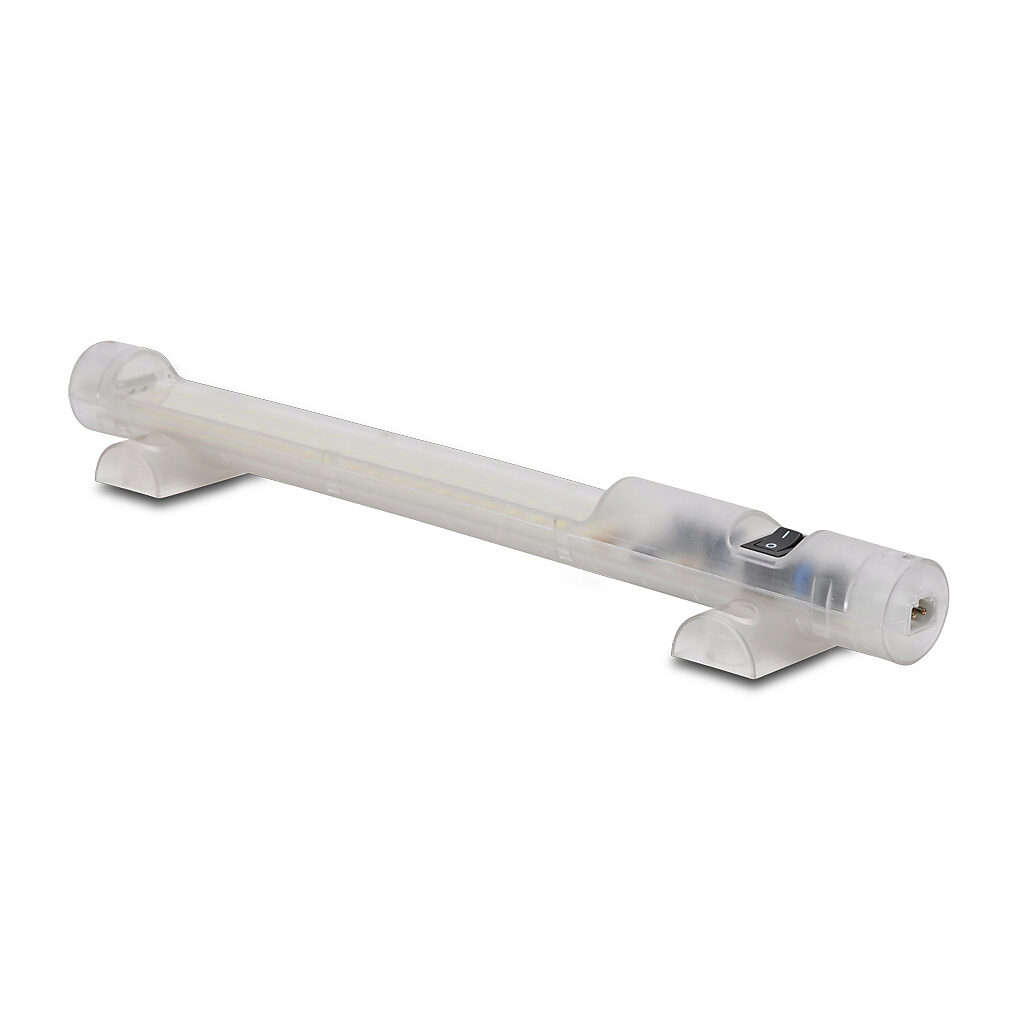 025400-01 - Stego LED enclosure light, 100-240 VAC operating voltage, on/off switch, 13.8in length, 400 lm, screw mount, 2-pole plug with snap lock, 5W, IP20.