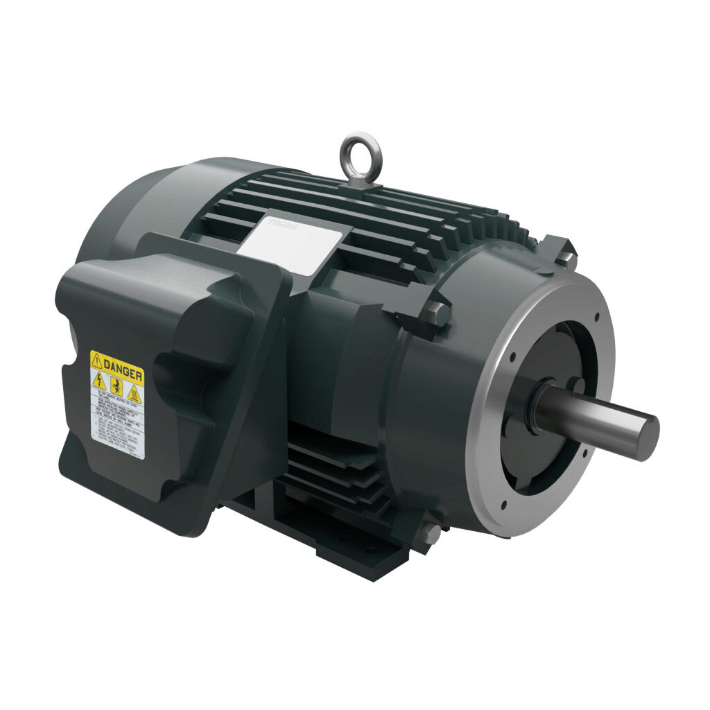 0254SDSR42A-P - Toshiba SD premium efficiency AC induction motor, high-performance inverter duty and severe duty, 25hp, 3-phase, 230/460 VAC, 1800rpm, TEFC, NEMA 284TC frame, cast iron, C-face/rigid base mount.