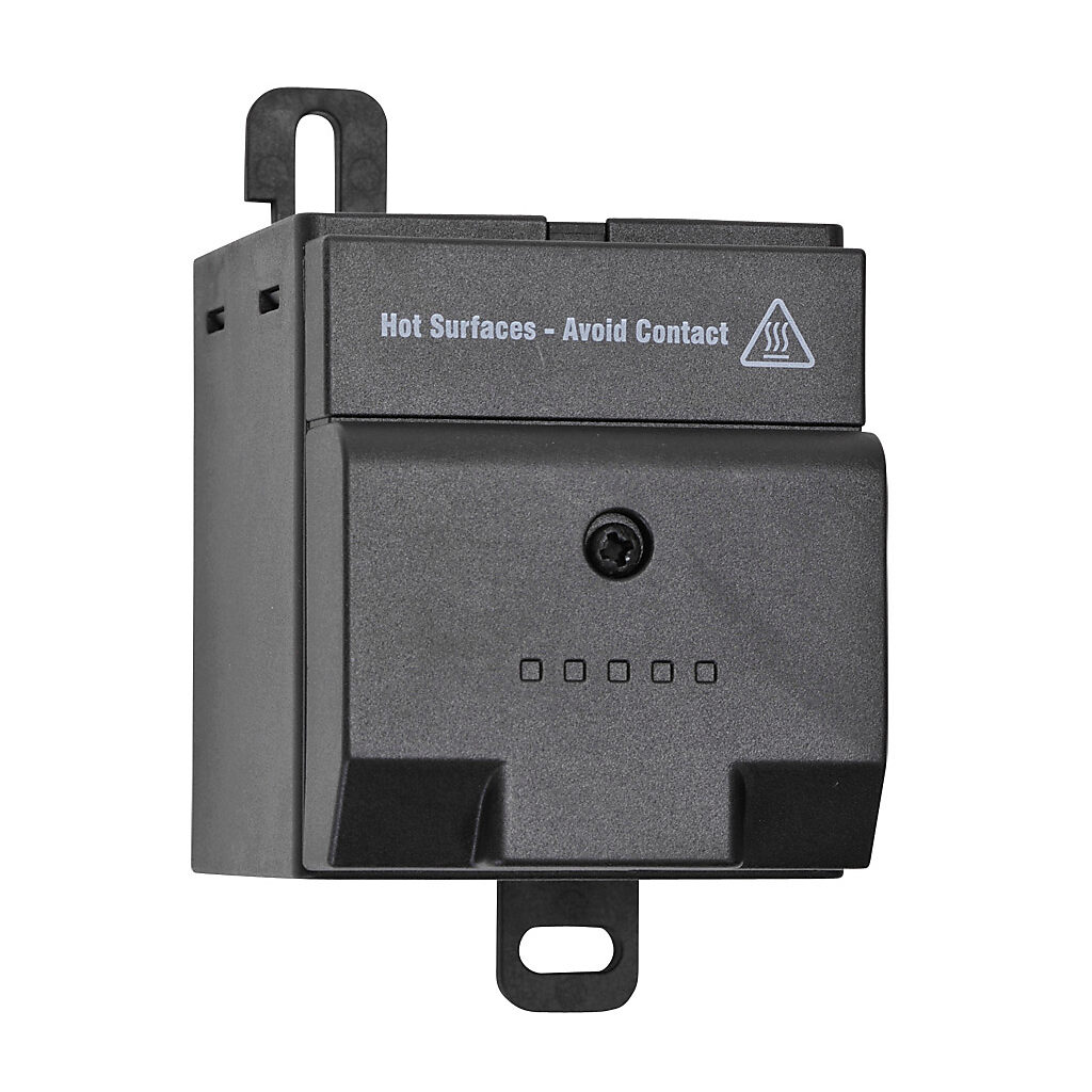 028009-01 - Stego enclosure heater, axial fan, 150W heating capacity, touch-safe PTC resistor heating element, 120 VAC operating voltage, 50/60 Hz, panel mount.