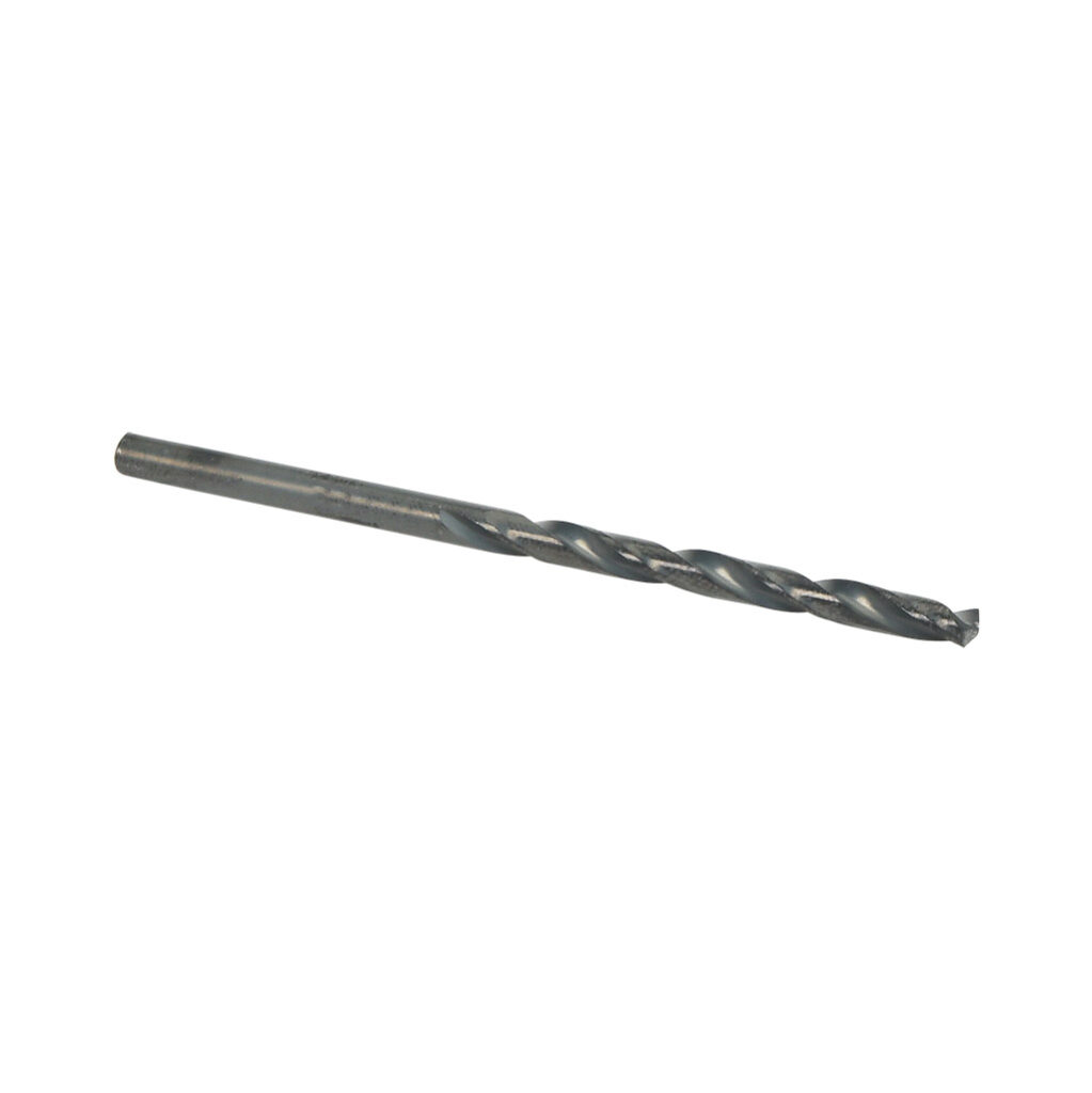 02832 - Viking jobber-length drill bit, 9/64in, split point, high-speed steel (HSS), black oxide finish, round shank, 2.9in (74mm) overall length. Package of 10.