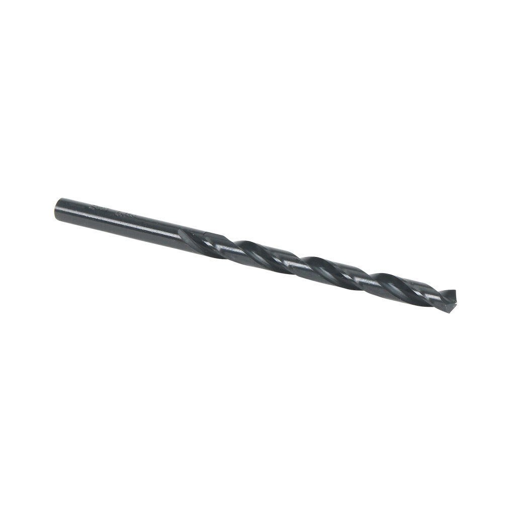 02872 - Viking jobber-length drill bit, 13/64in, split point, high-speed steel (HSS), black oxide finish, round shank, 3.6in (91mm) overall length. Package of 10.