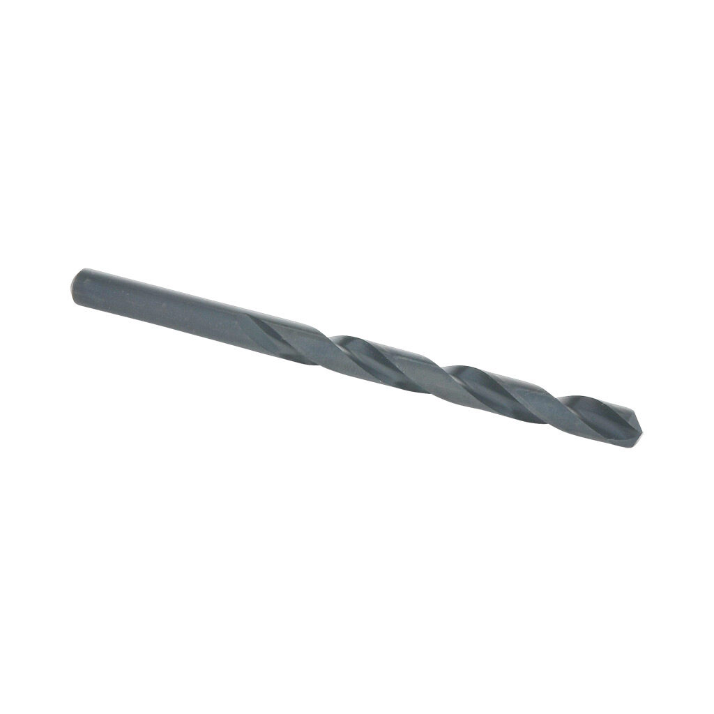 02902 - Viking jobber-length drill bit, 1/4in, split point, high-speed steel (HSS), black oxide finish, round shank, 4.0in (102mm) overall length. Package of 10.