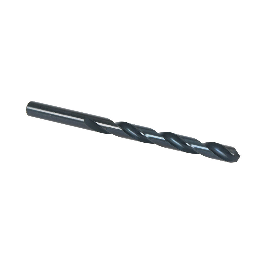 02942 - Viking jobber-length drill bit, 5/16in, split point, high-speed steel (HSS), black oxide finish, round shank, 4.5in (114mm) overall length. Package of 5.