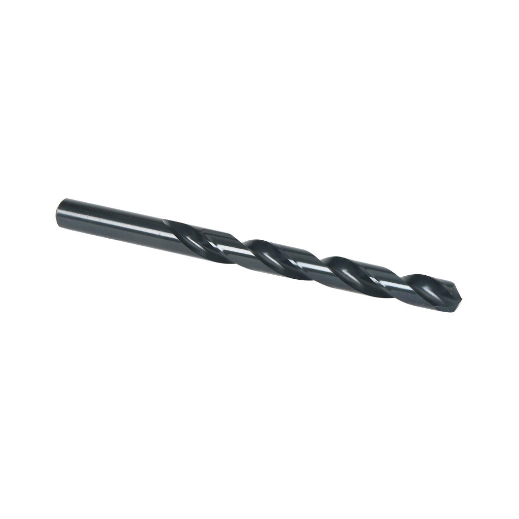 02962 - Viking jobber-length drill bit, 11/32in, split point, high-speed steel (HSS), black oxide finish, round shank, 4.8in (122mm) overall length. Package of 5.