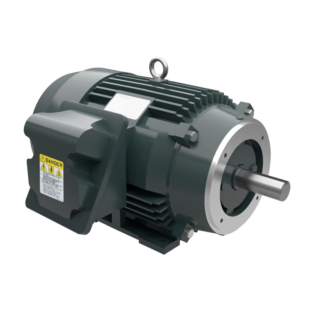 0304SDSR42A-P - Toshiba SD premium efficiency AC induction motor, high-performance inverter duty and severe duty, 30hp, 3-phase, 230/460 VAC, 1800rpm, TEFC, NEMA 286TC frame, cast iron, C-face/rigid base mount.