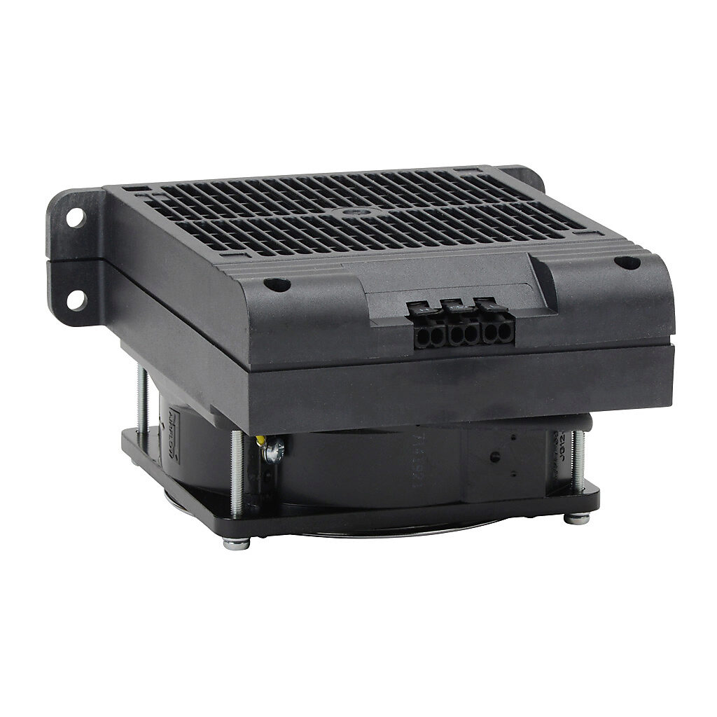 030820-01 - Stego enclosure heater, axial fan, 700W heating capacity, high performance cartridge heating element, 230 VAC operating voltage, 50/60 Hz, panel mount.