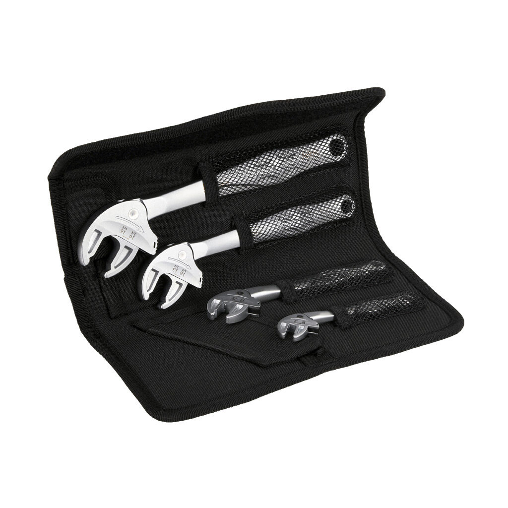 05020110001 - Wera Joker adjustable wrench set, ratcheting, 4 pieces, steel, automatic and continuous self-setting and 30 degree low return angle.