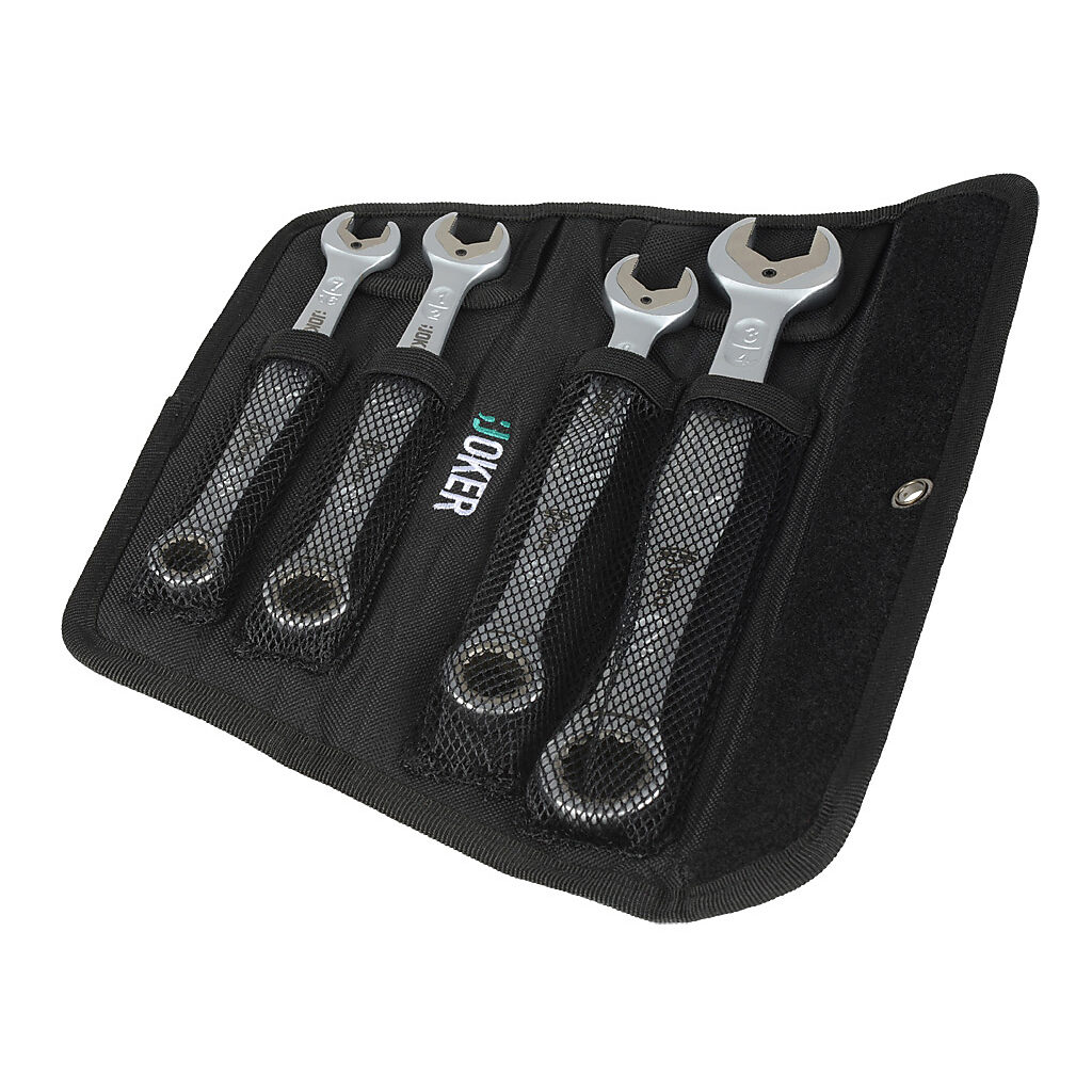 05073295055 - Wera Joker combination wrench set, ratcheting, 4 pieces, steel, imperial.