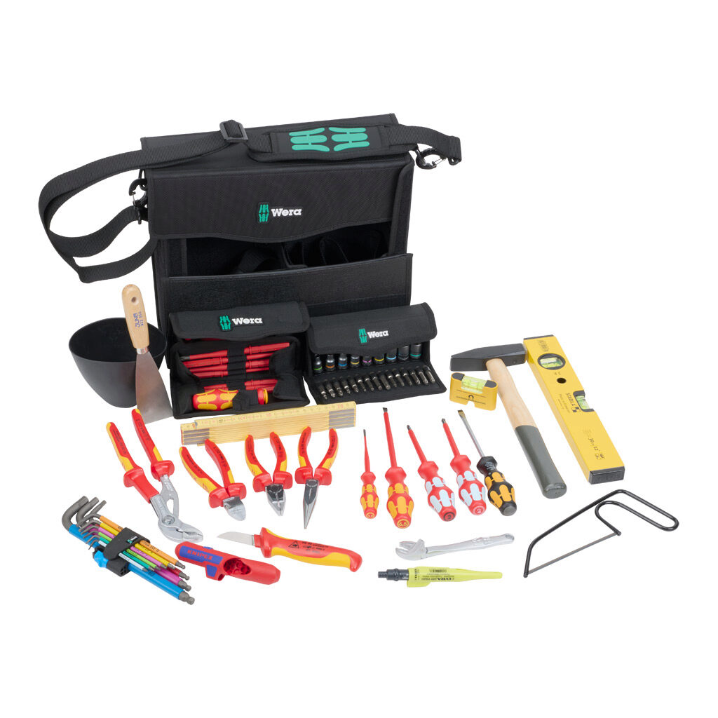 05134025001 - Wera electricians set, 73 pieces, metric, 3 piece tool carrying case.