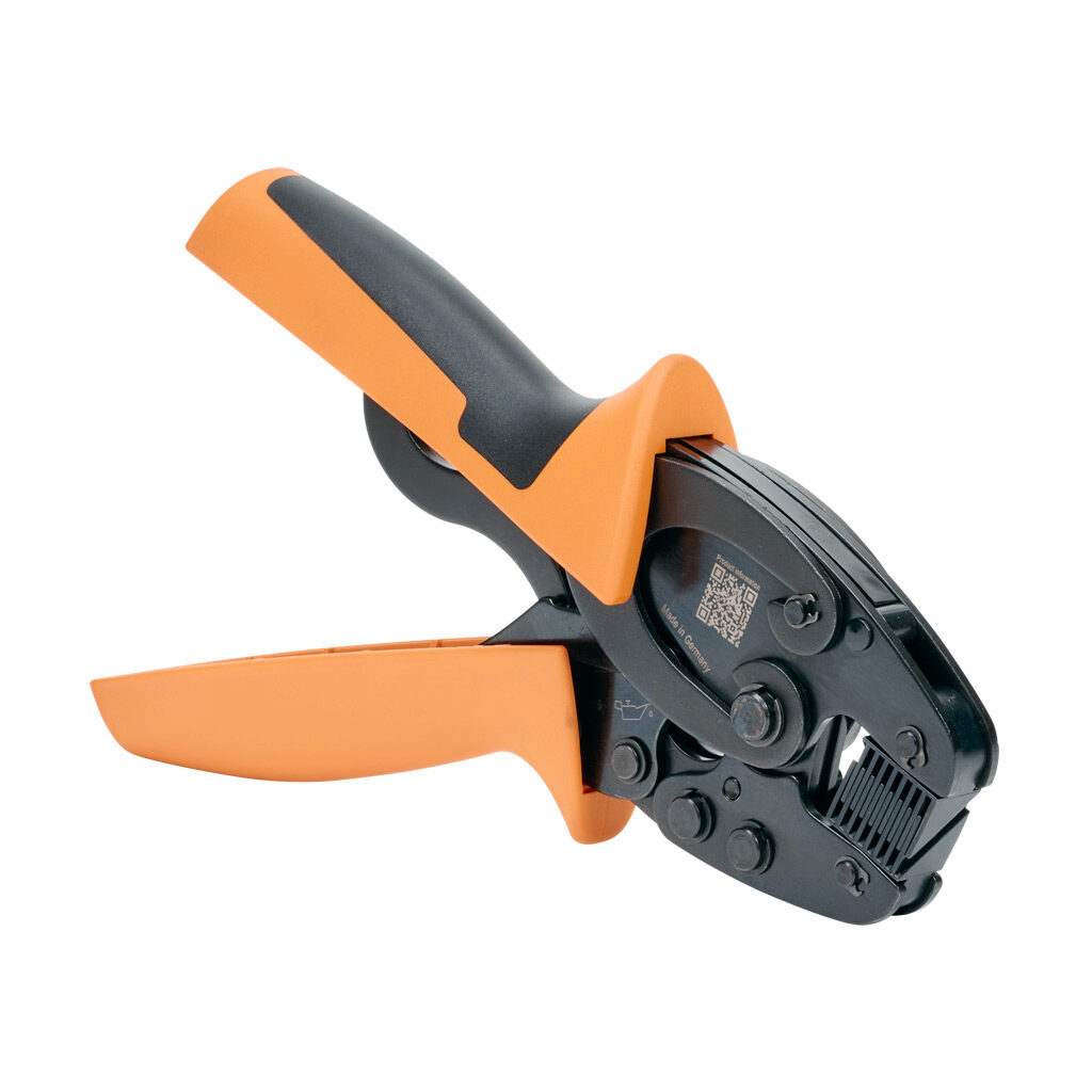 0567300000 - Weidmuller wire crimping tool, self-adjusting, square profile, 20-10 AWG capacity, compatible with insulated and non-insulated wire ferrules.