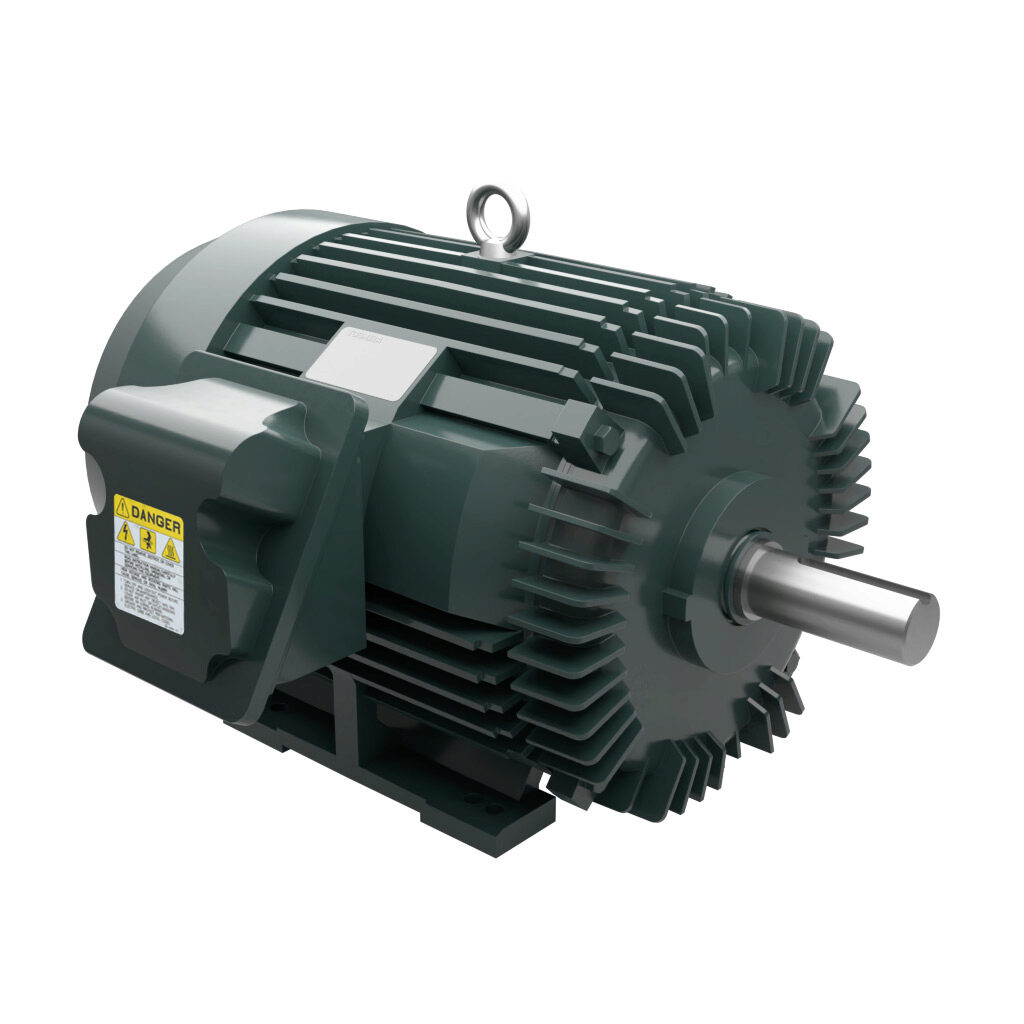 0754SDSR41A-P - Toshiba SD premium efficiency AC induction motor, high-performance inverter duty and severe duty, 75hp, 3-phase, 230/460 VAC, 1800rpm, TEFC, NEMA 365T frame, cast iron, rigid base mount.