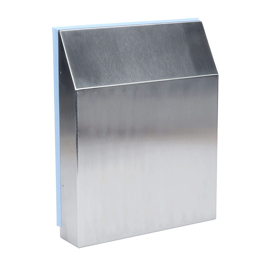 086720-00 - Stego hose-proof filter fan hood, fits 6.93 x 6.93in fan cutout, stainless steel, sanitary gasket, NEMA 4/4X, IP56, for increasing the protection classification of Stego Filter Fan and Filter Fan Plus fans and grilles.