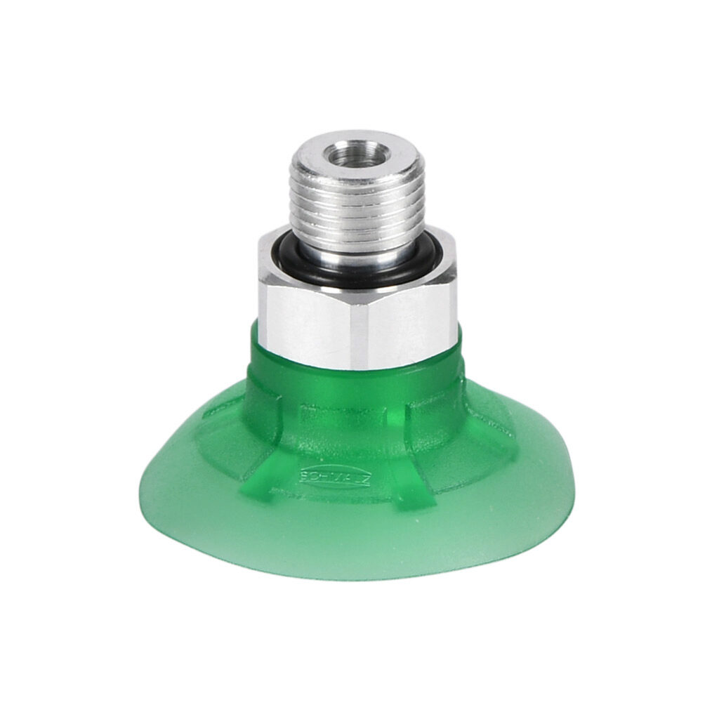 10.01.01.13244 - Schmalz vacuum suction cup, flat, round, 30mm, Elastodur, G1/8 male BSPP.