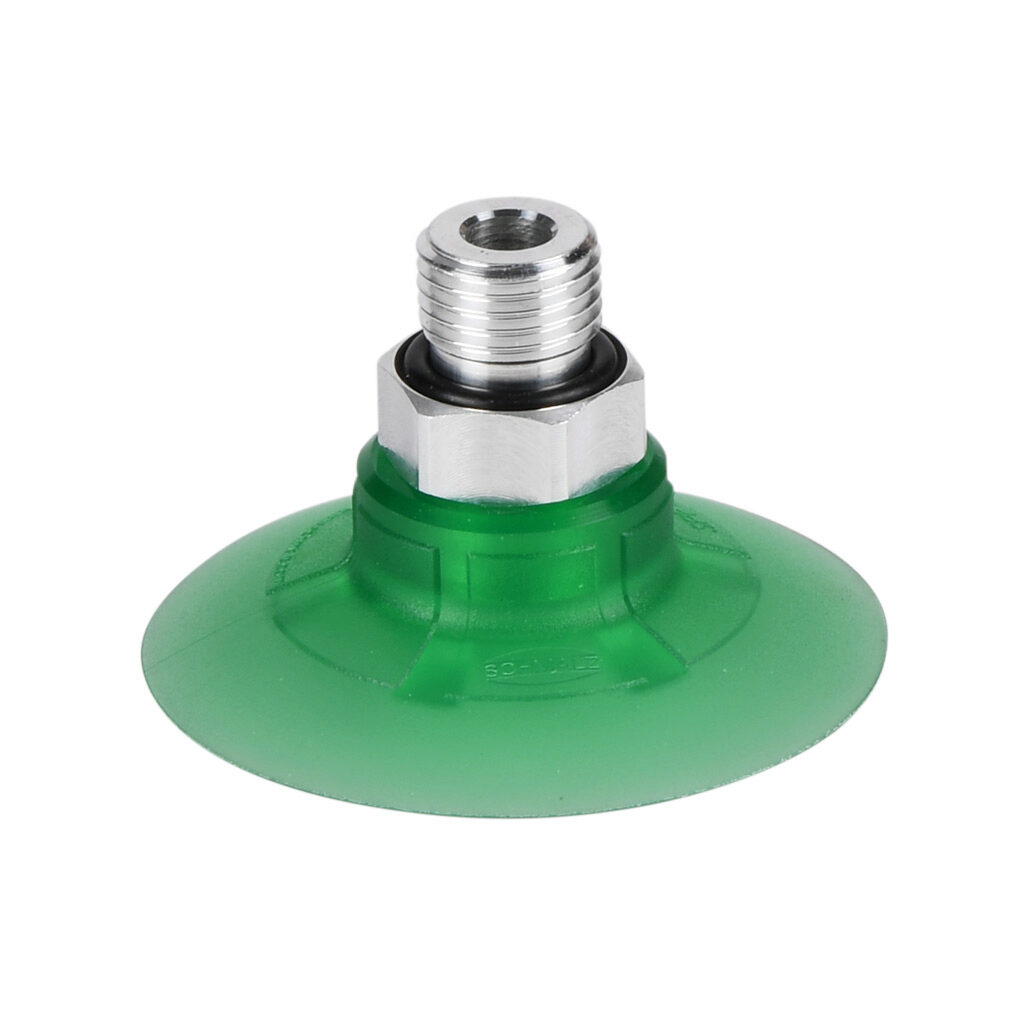 10.01.01.13248 - Schmalz vacuum suction cup, flat, round, 50mm, Elastodur, G1/4 male BSPP.
