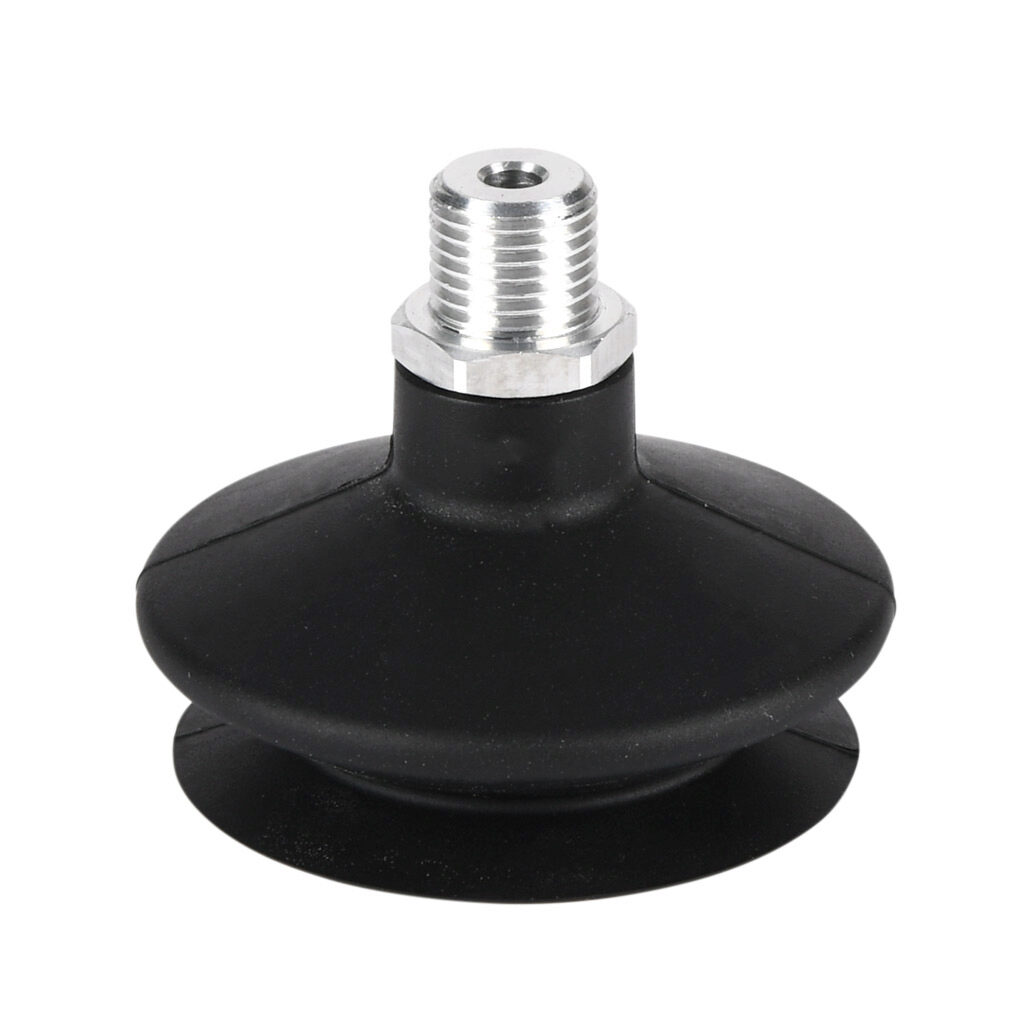 10.01.06.00083 - Schmalz vacuum suction cup, bellows, round, 1 fold(s), 53mm, nitrile rubber, G1/4 male BSPP.