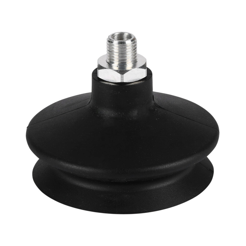 10.01.06.00084 - Schmalz vacuum suction cup, bellows, round, 1 fold(s), 78mm, nitrile rubber, G1/4 male BSPP.