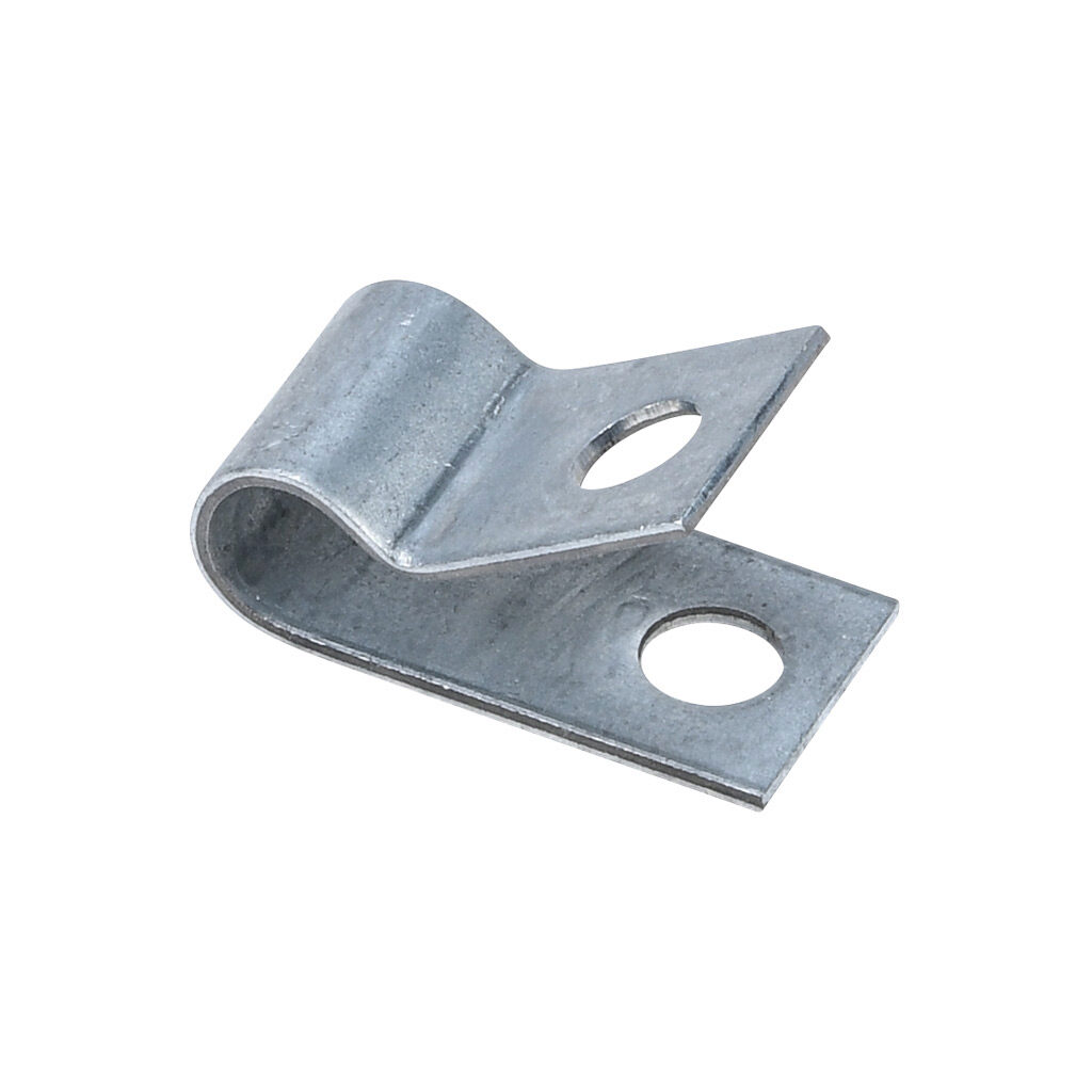 1105 - Minerallac 1-hole tubing mount closed clip, standard duty. Package of 100. For use with 1/4in OD tubing or cable.