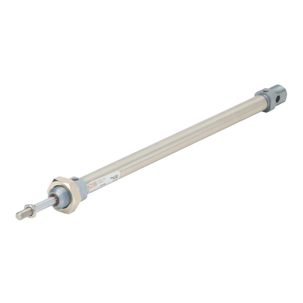 1120120200XP - Metal Work pneumatic cylinder, ISO 6432 non-repairable, 12mm bore, 6mm rod diameter, 200mm stroke, double acting, magnetic piston, universal mount.