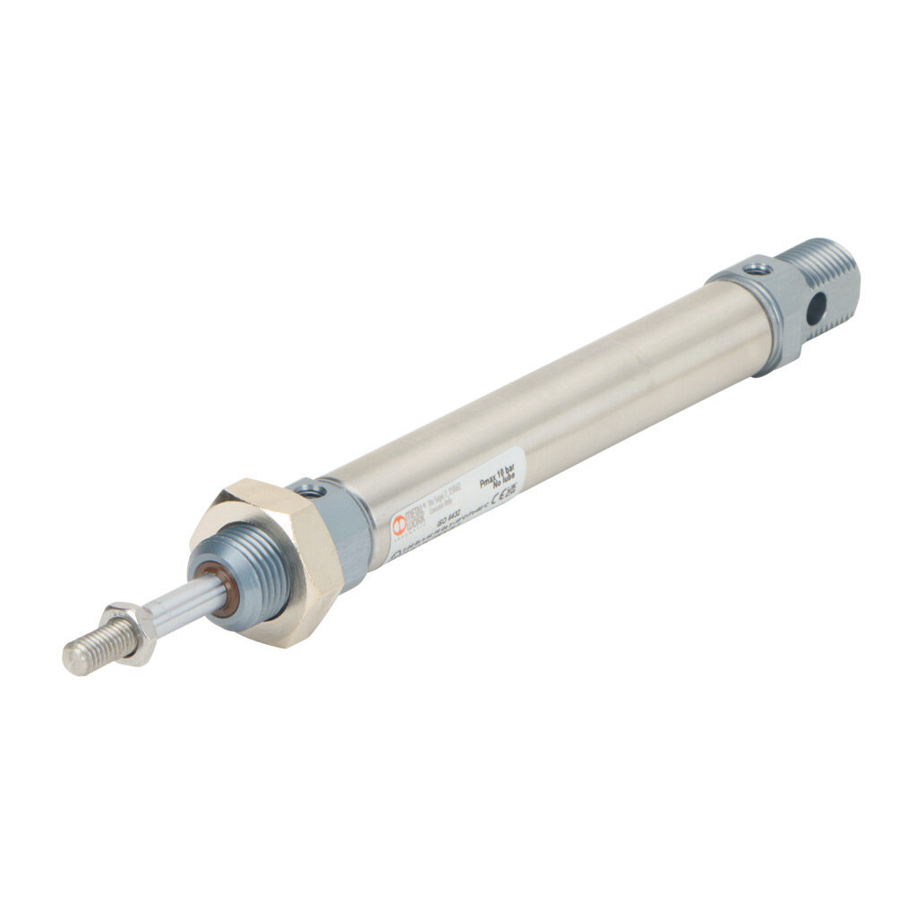 1120160075XP - Metal Work pneumatic cylinder, ISO 6432 non-repairable, 16mm bore, 6mm rod diameter, 75mm stroke, double acting, magnetic piston, universal mount.