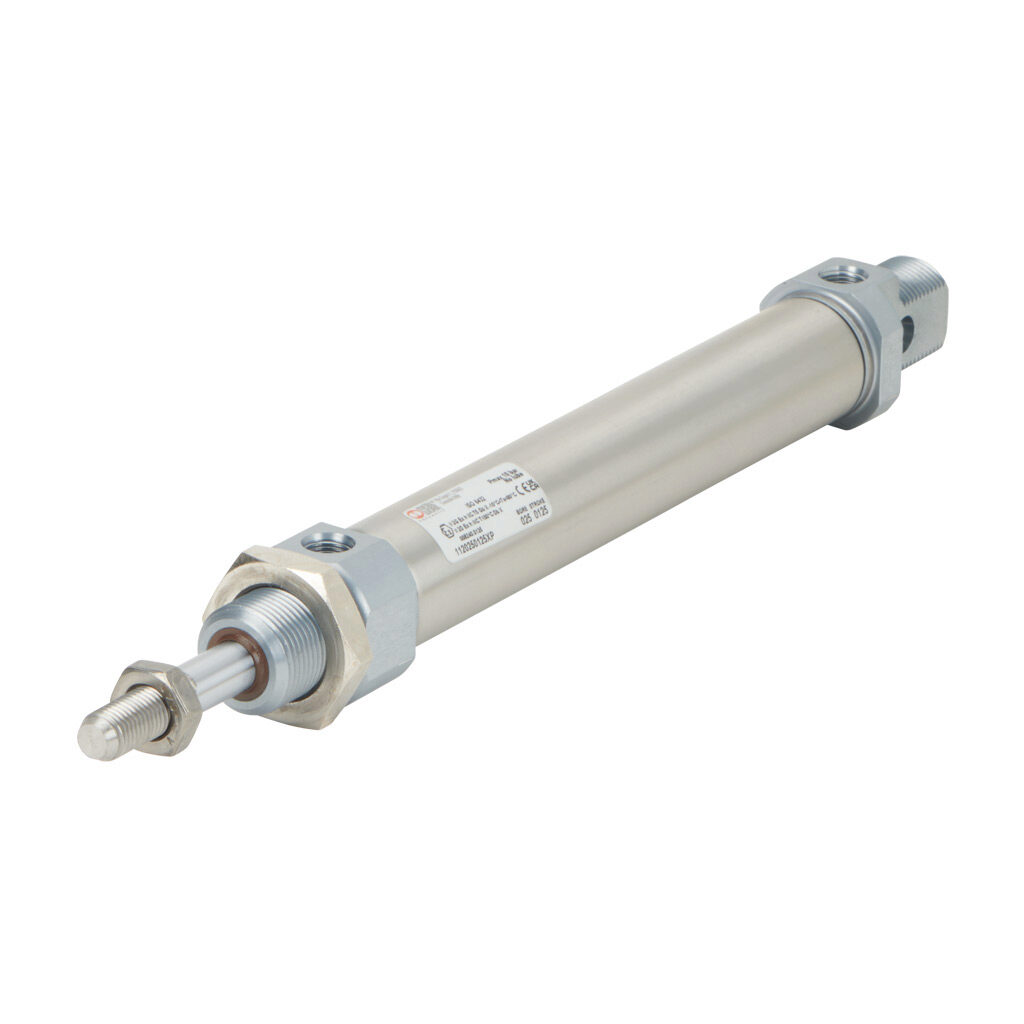 1120250125XP - Metal Work pneumatic cylinder, ISO 6432 non-repairable, 25mm bore, 10mm rod diameter, 125mm stroke, double acting, magnetic piston, universal mount.