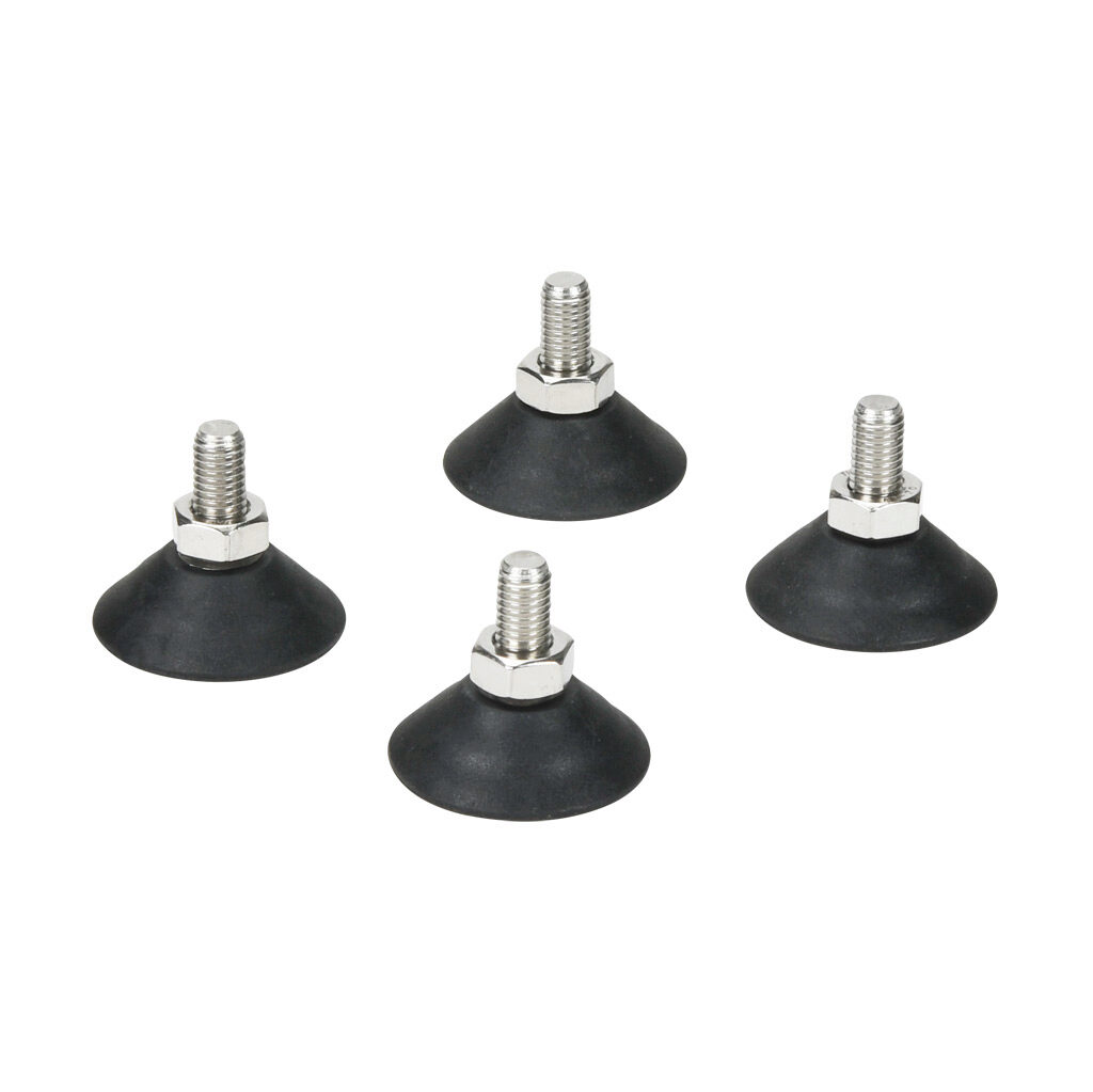113.00006-PP000004 - Ergoswiss SQ series leveling foot, package of 4. For use with Ergoswiss 907.02003-PP000001 and 907.02004-PP000001 spindle lifting columns.