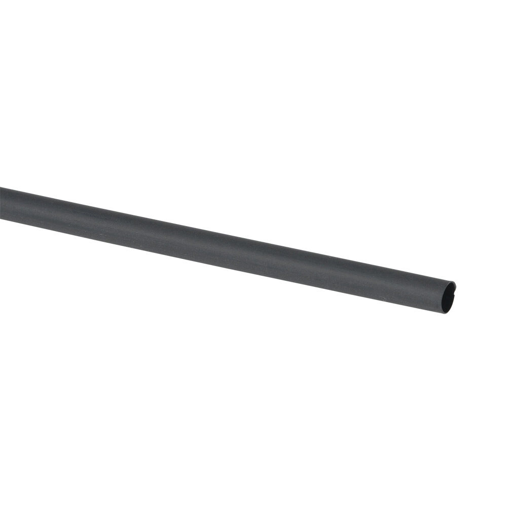 114-10010 - Sumitomo O2B2 heat shrink tubing, 1/4in trade size, 2:1 shrink ratio, dual wall, hot melt adhesive, flexible, black, flame retardant, 4ft stick length. Package of 5.