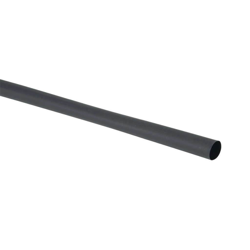 114-10030 - Sumitomo O2B2 heat shrink tubing, 1/2in trade size, 2:1 shrink ratio, dual wall, hot melt adhesive, flexible, black, flame retardant, 4ft stick length. Package of 5.