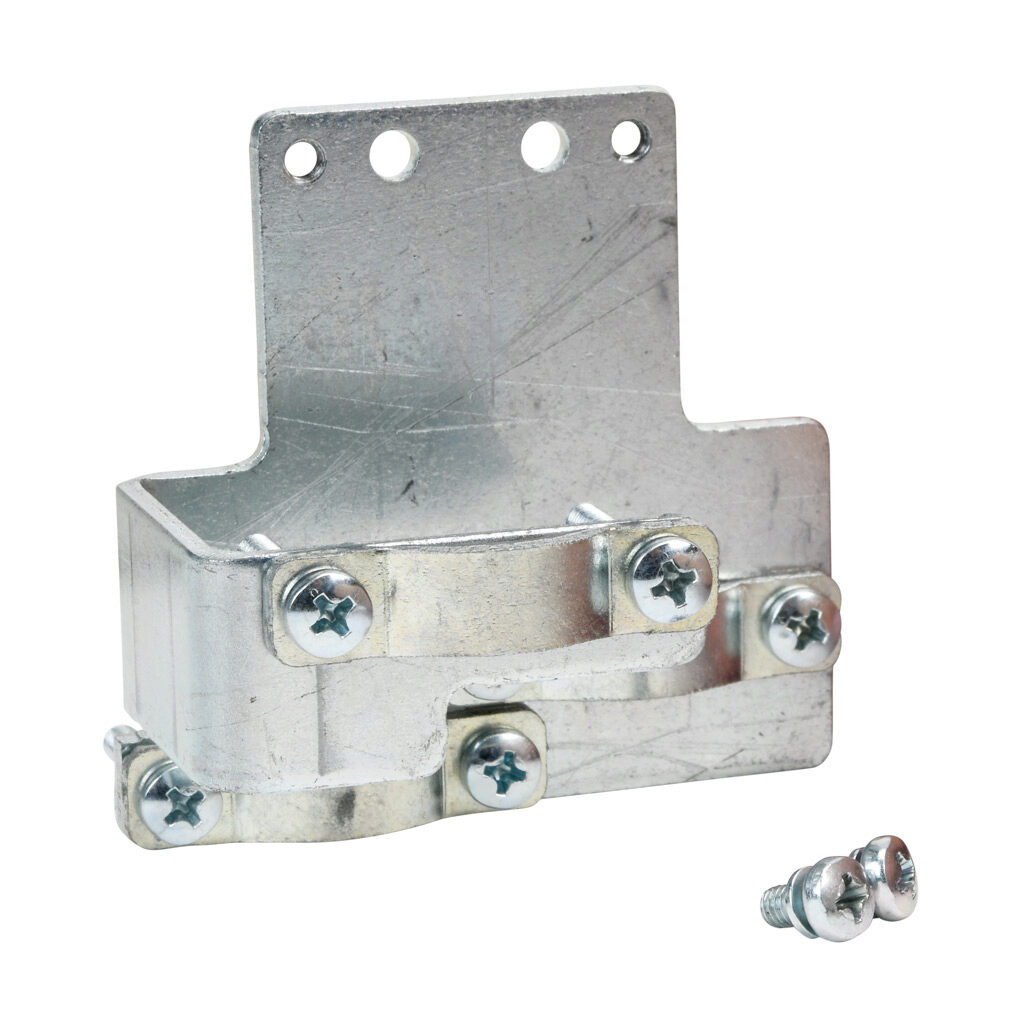11951056 - WEG Electric CFW500 series cable clamp, for use with WEG CFW500 series A frame AC drives. Mounting hardware included. Allows for strain relief clamping of power and motor leads at the drive.
