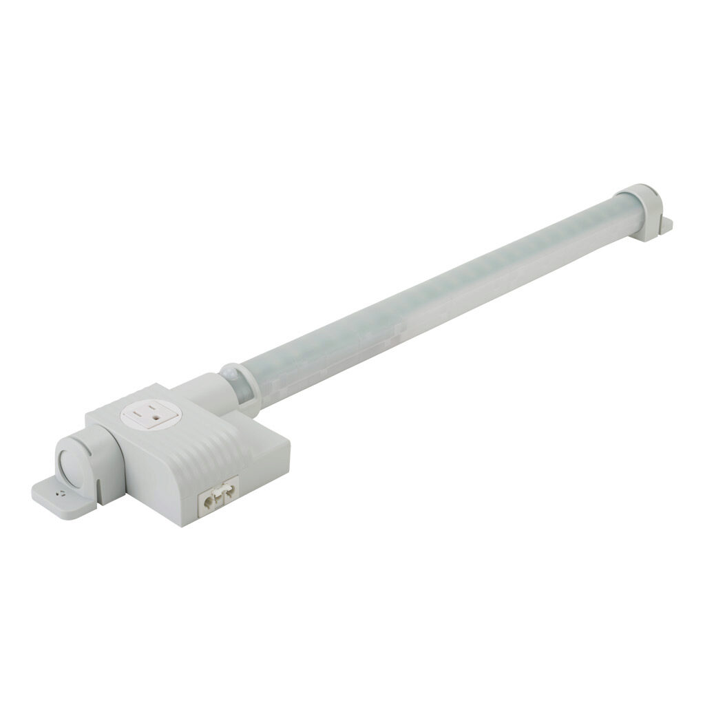 122140-30 - Stego Varioline LED enclosure light, 120 VAC operating voltage, motion sensor switch, 27.3in length, 1730 lm, integral receptacle, magnet mount, 3-pole plug with snap lock, 16W, IP20.