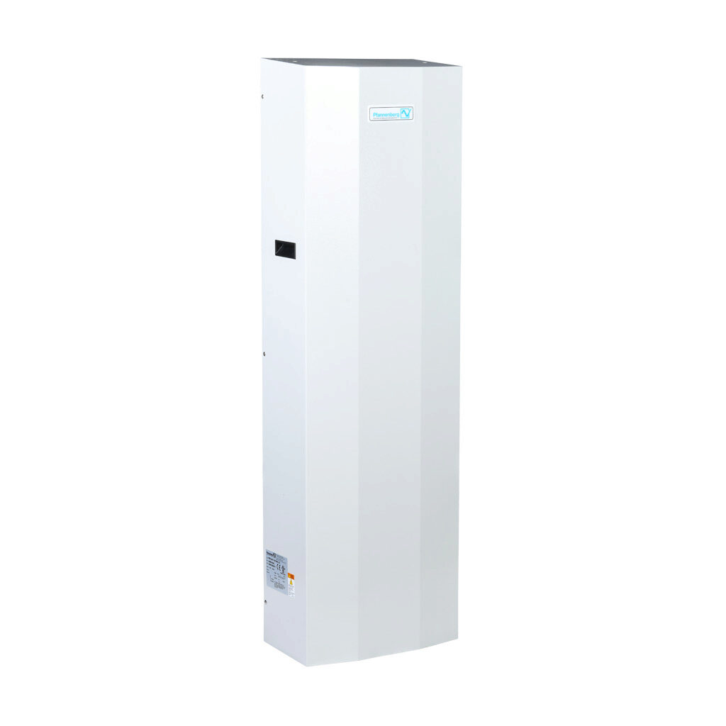 12358410045 - Pfannenberg air-to-water heat exchanger, 12283 BTU/H, 115 VAC operating voltage, 60 Hz, 0.70A running current, side mount, galvanized steel, RAL 7035 light gray, powder coat finish. For use with NEMA/UL Type 3R, 4 & 12 enclosures.