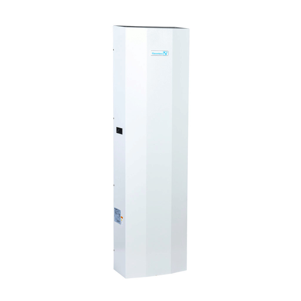 12358510045 - Pfannenberg air-to-water heat exchanger, 21496 BTU/H, 115 VAC operating voltage, 60 Hz, 1.89A running current, side mount, galvanized steel, RAL 7035 light gray, powder coat finish. For use with NEMA/UL Type 3R, 4 & 12 enclosures.