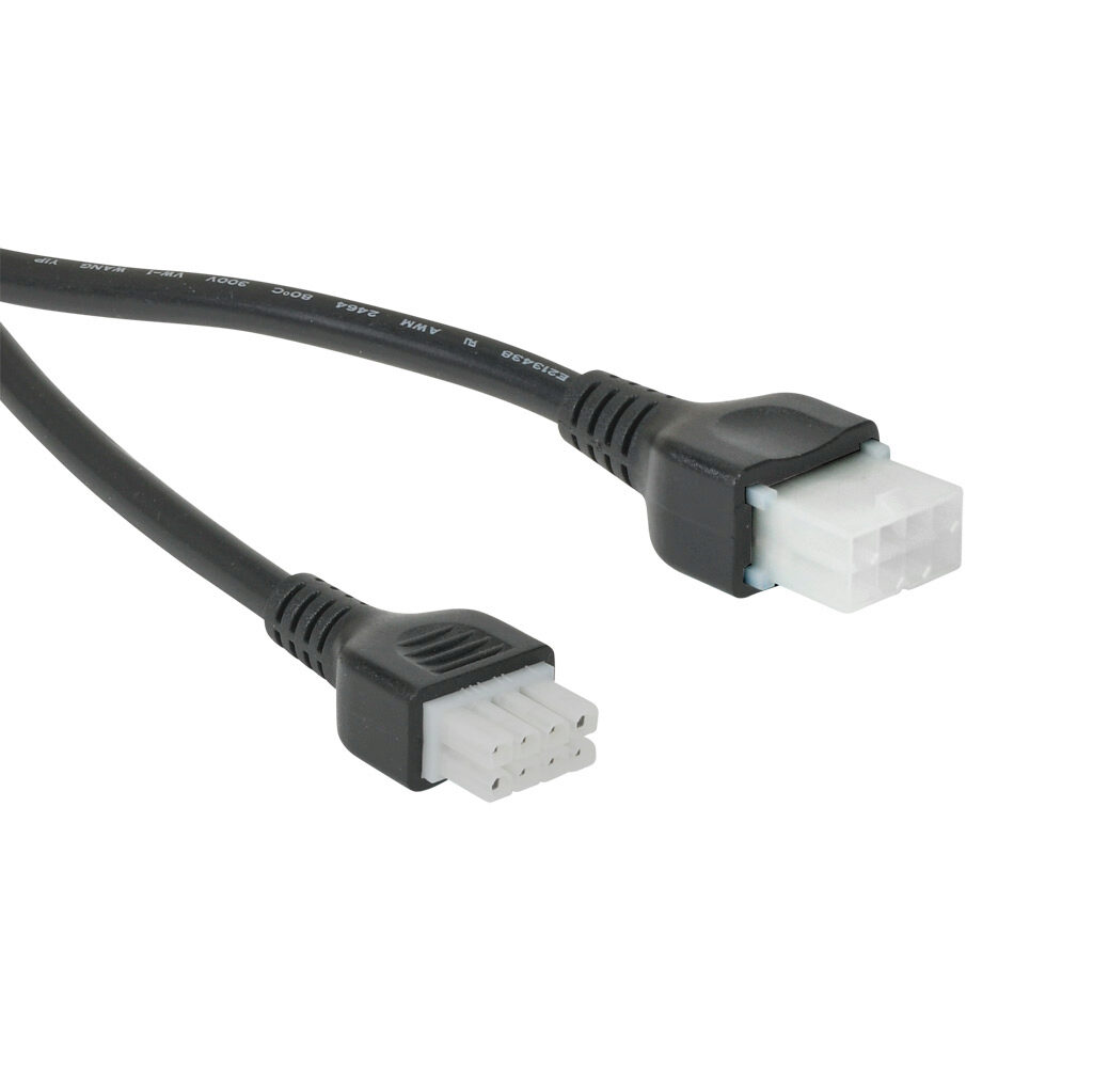 124.00137-PP000002 - Ergoswiss SQ series motor extension cable, mating connectors, 3.9ft/1.2m cable length. Package of 2. For use with Ergoswiss 907.02003-PP000001 and 907.02004-PP000001 spindle lifting columns.