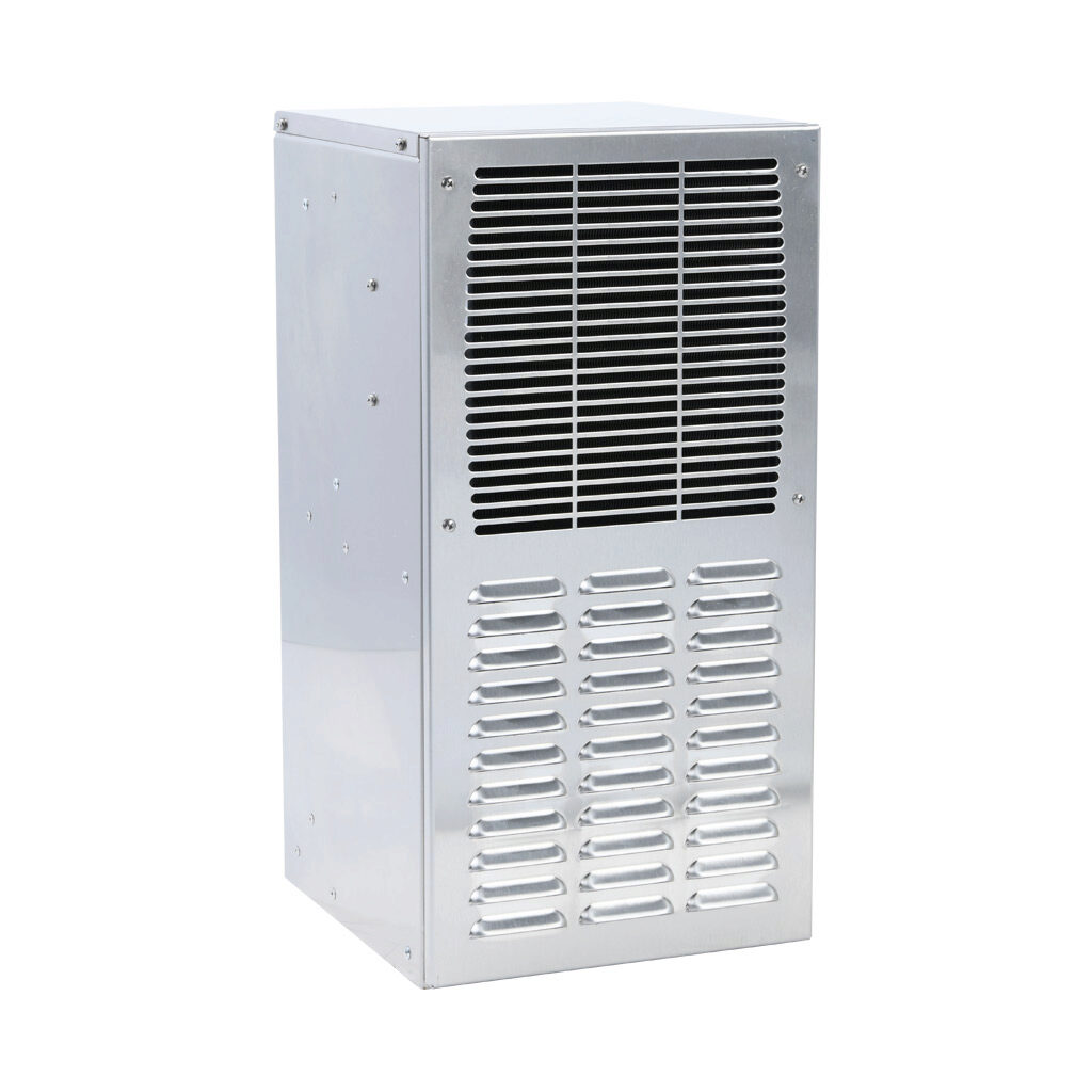 13382344300 - Pfannenberg DTS 3081 air conditioner, 2700 BTU/H, R-134a, 115 VAC operating voltage, 304 stainless steel housing, filter-free, side mount. For use with NEMA/UL Type 4 & 4X enclosures.