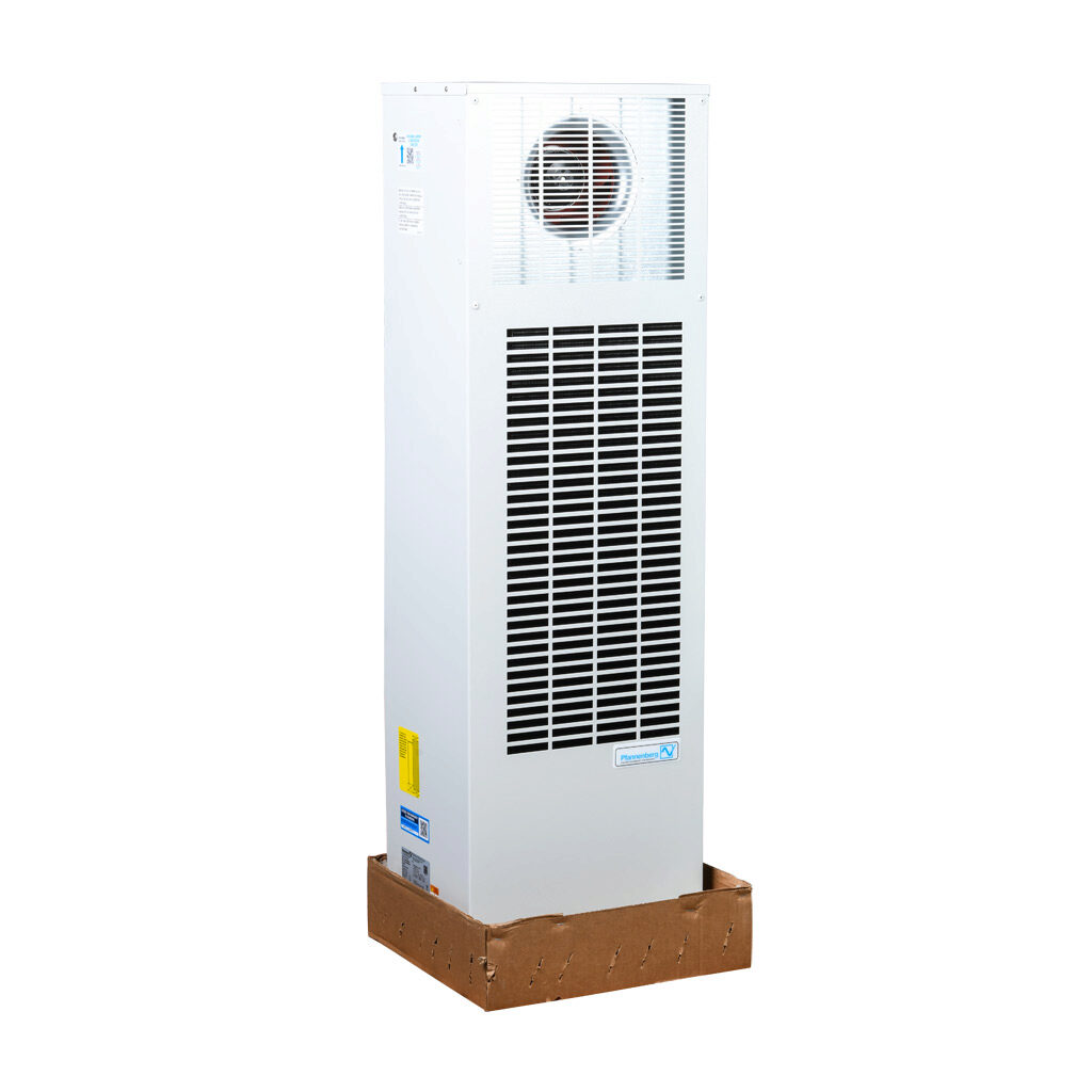 13383836255 - Pfannenberg DTS 3245 air conditioner, 11500 BTU/H, R-134a, 460 VAC operating voltage, carbon steel housing, RAL 7035 light gray, filter-free, side mount. For use with NEMA/UL Type 12 enclosures.