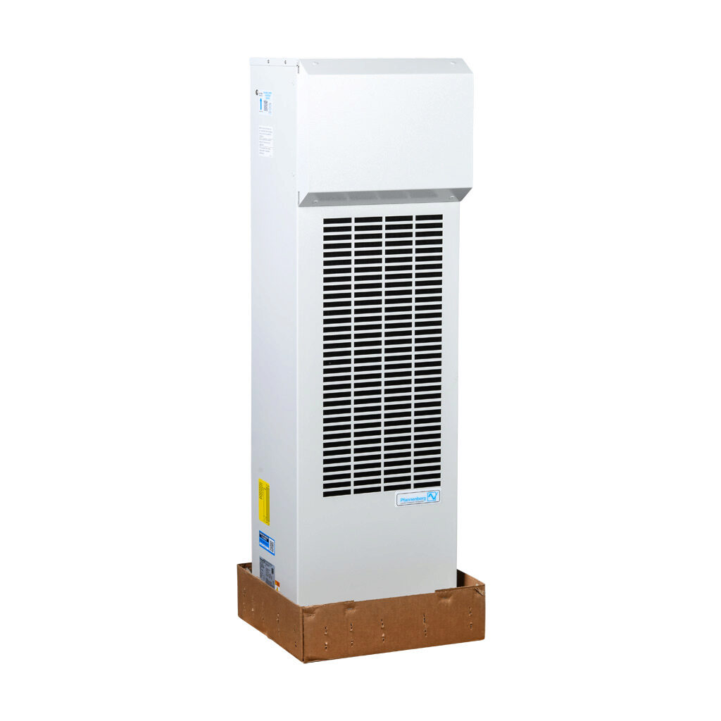 13383844355 - Pfannenberg DTS 3265 air conditioner, 11500 BTU/H, R-134a, 115 VAC operating voltage, carbon steel housing, RAL 7035 light gray, filter-free, side mount. For use with NEMA/UL Type 3R & 4 enclosures.