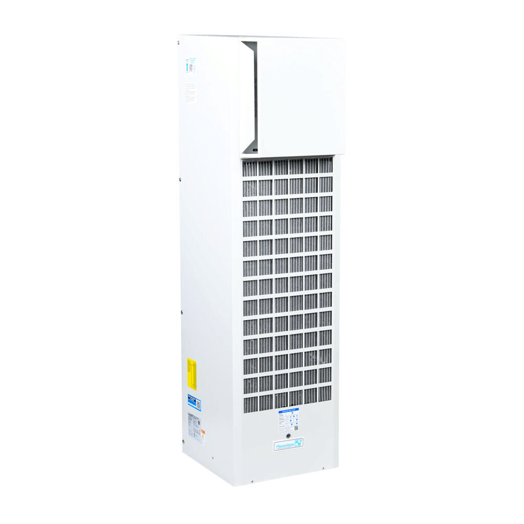 13384036355 - Pfannenberg DTS 3661C air conditioner, 25000 BTU/H, R-134a, 460 VAC operating voltage, carbon steel housing, RAL 7035 light gray, filter-free, side mount. For use with NEMA/UL Type 3R & 4 enclosures.