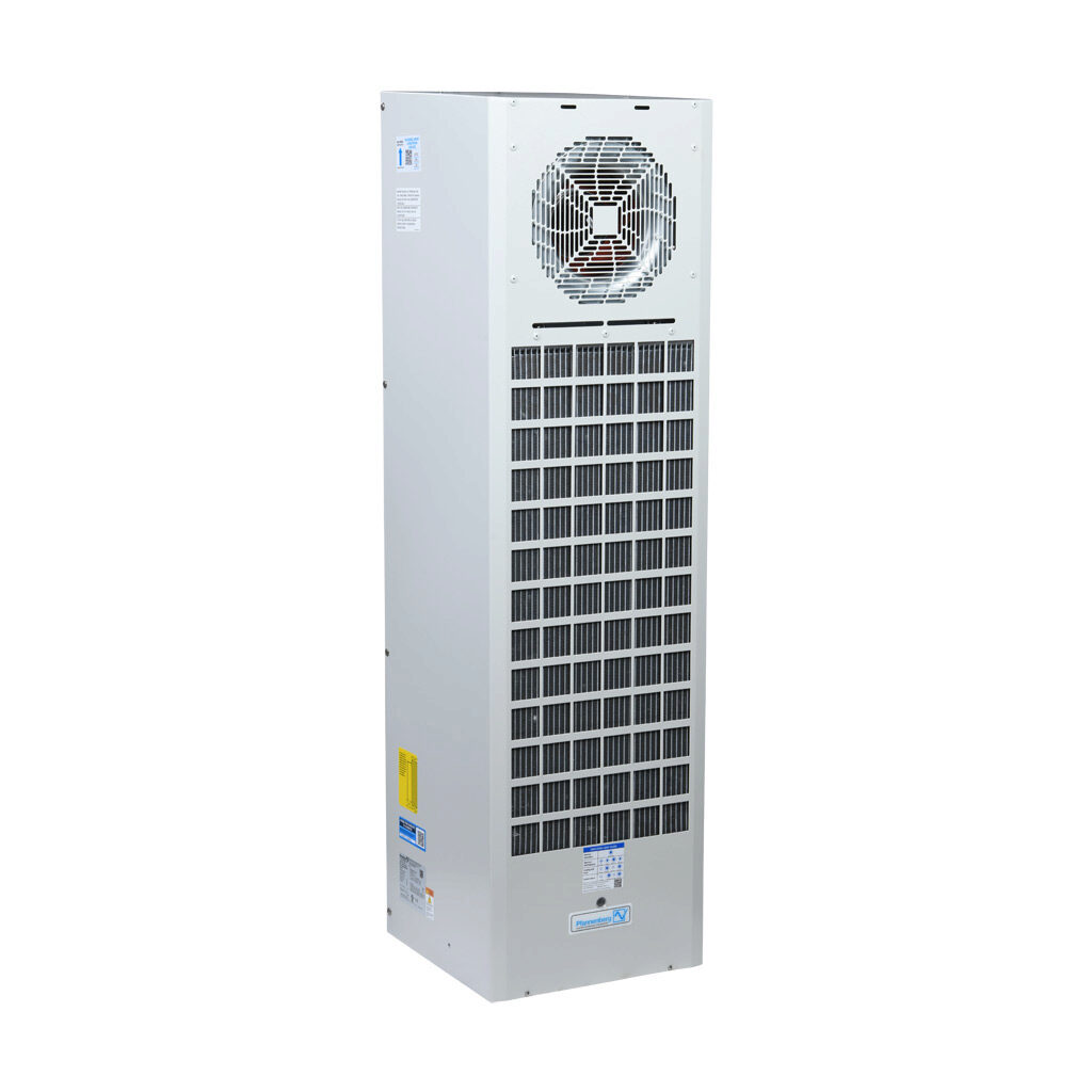 13384136255 - Pfannenberg DTS 3441C air conditioner, 20000 BTU/H, R-134a, 460 VAC operating voltage, carbon steel housing, RAL 7035 light gray, filter-free, side mount. For use with NEMA/UL Type 12 enclosures.